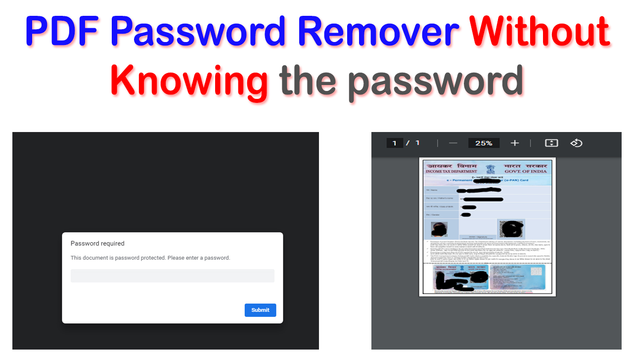 pdf password remover without knowing the password