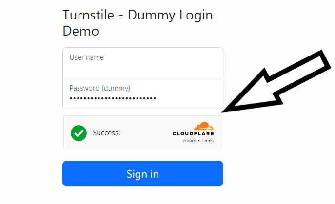 turnstile captcha demo