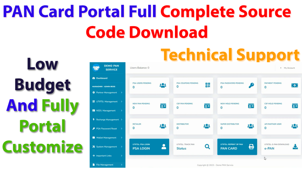 pan card portal full source code zip file download
