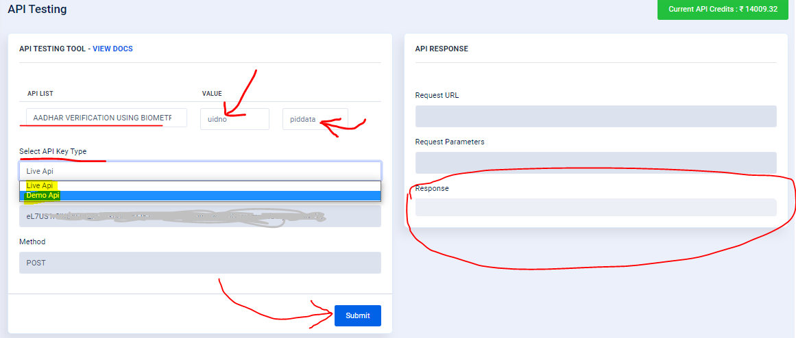 Aadhar Verification Using Biometric API