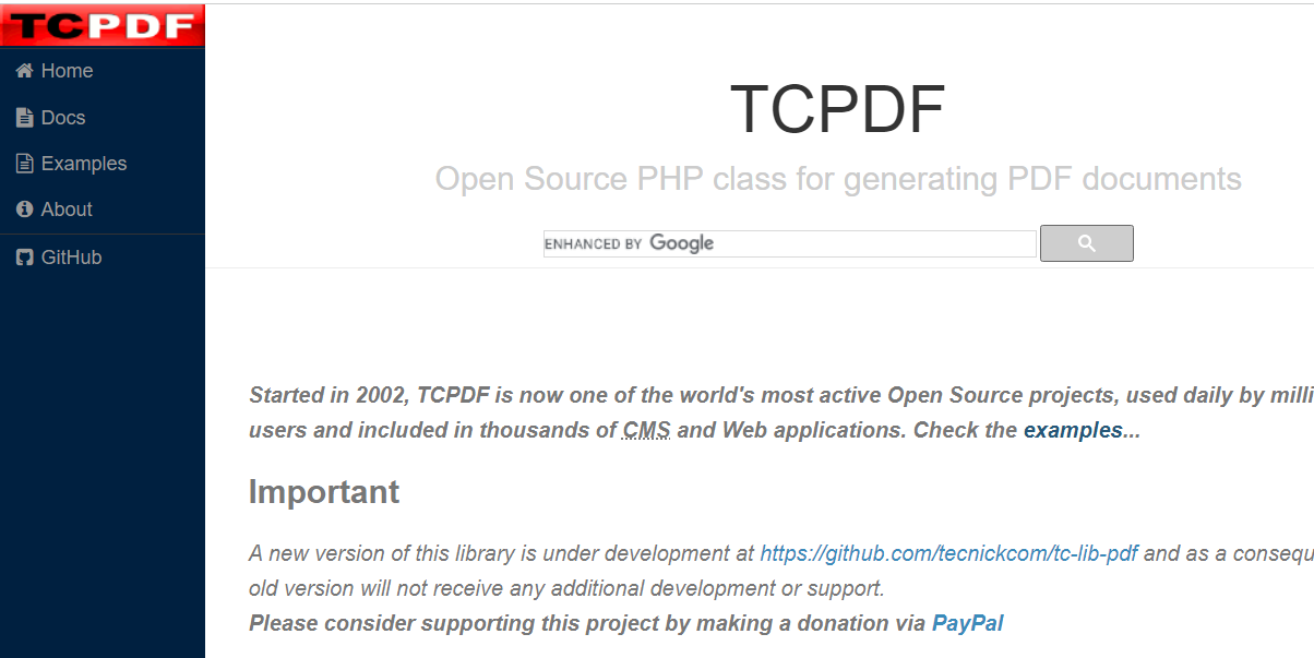 tcpdf library download by cmd command